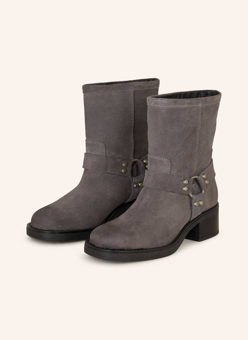 Mrs & Hugs Biker Boots grau von Mrs & HUGS