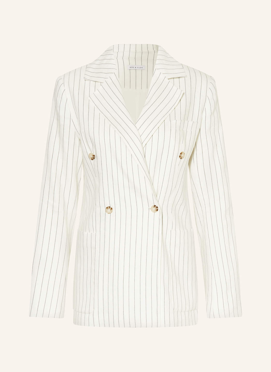 Mrs & Hugs Blazer Mit Leinen weiss Mrs & Hugs Blazer Mit Leinen weiss von Mrs & HUGS