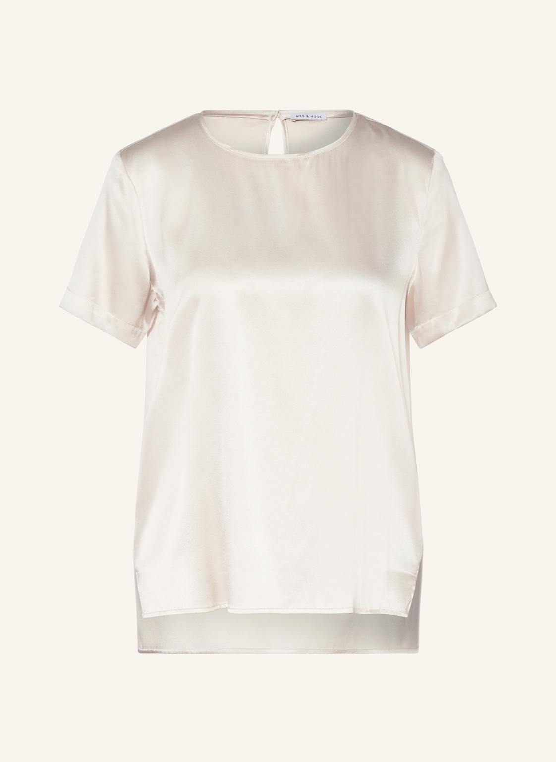 Mrs & Hugs Blusenshirt Aus Seide beige Mrs & Hugs Blusenshirt Aus Seide beige von Mrs & HUGS