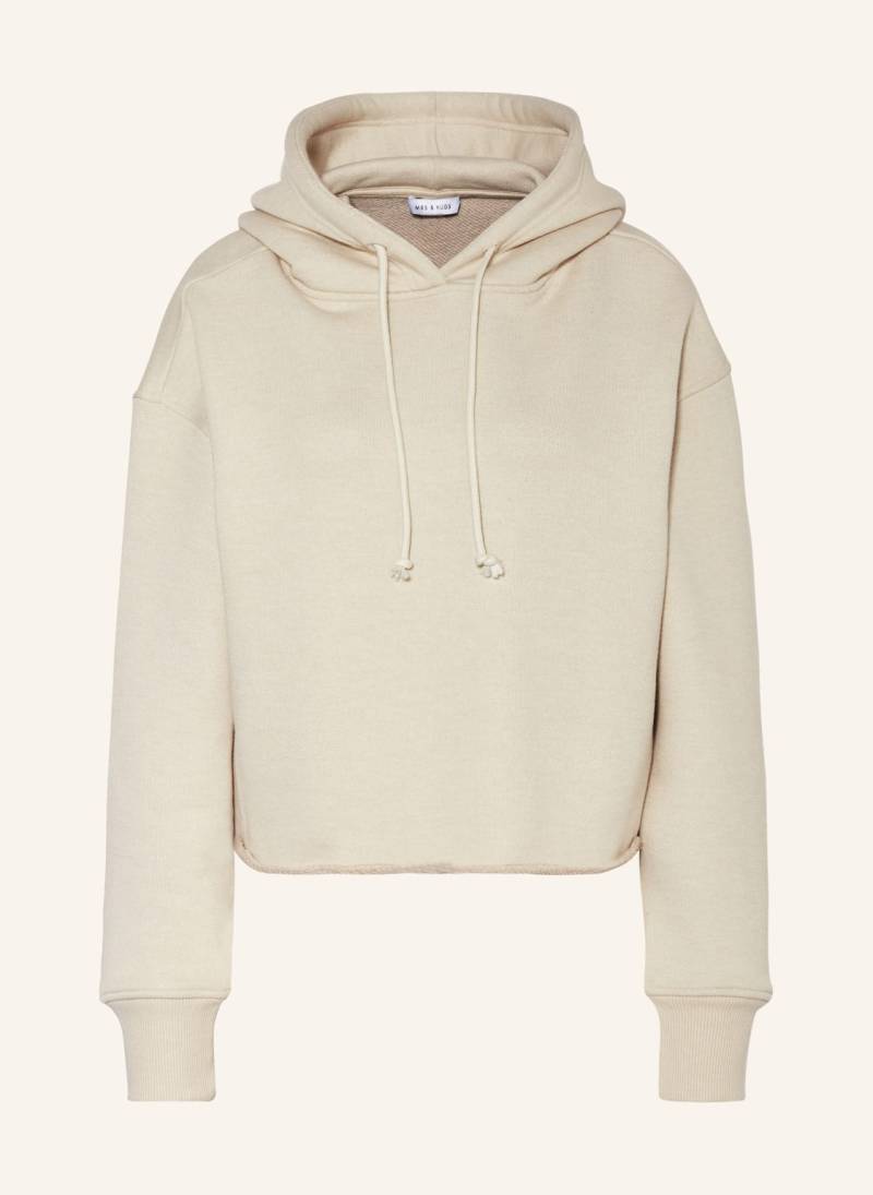 Mrs & Hugs Cropped-Hoodie beige von Mrs & HUGS