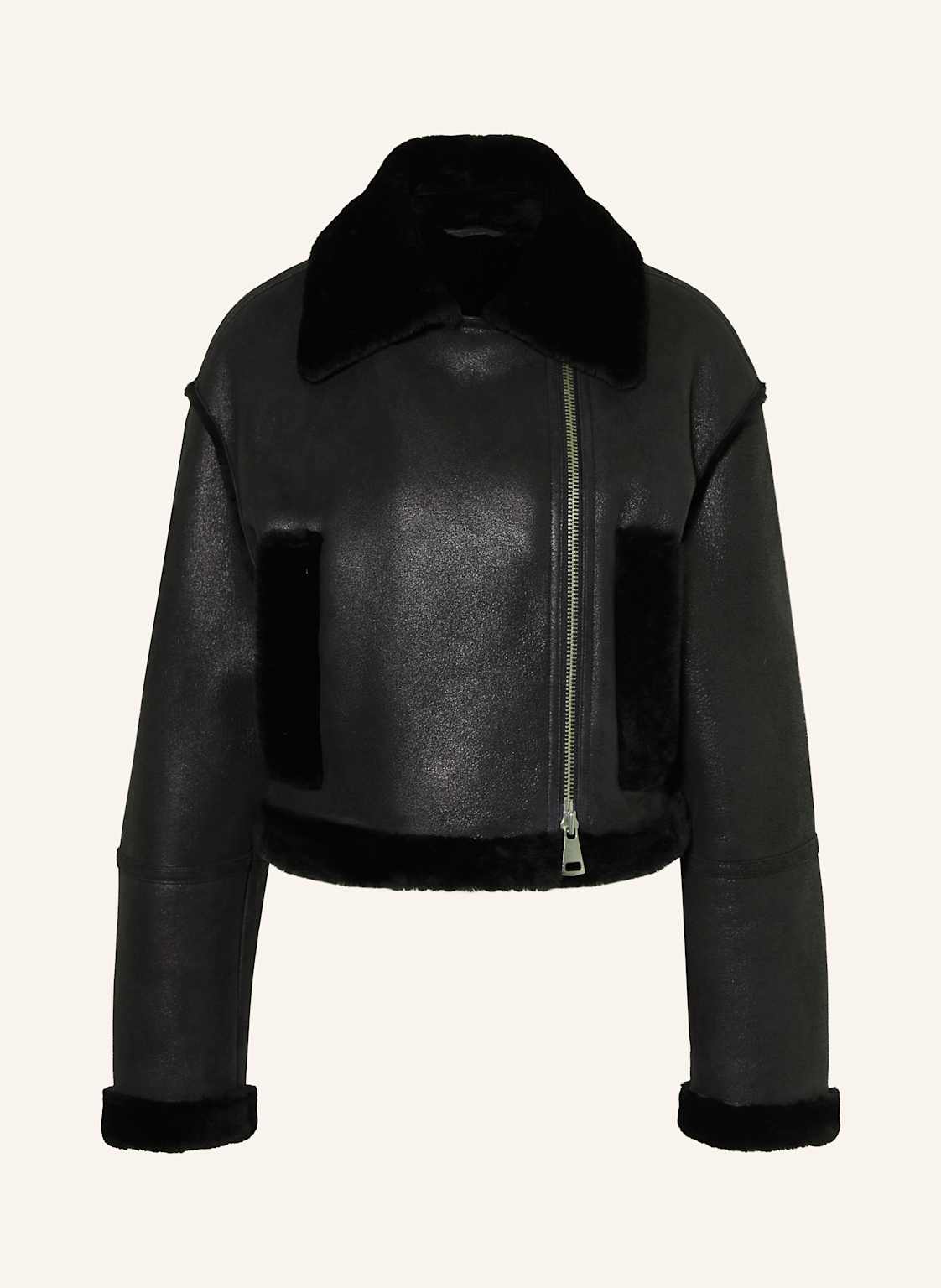 Mrs & Hugs Cropped-Lederjacke schwarz Mrs & Hugs Cropped-Lederjacke schwarz von Mrs & HUGS