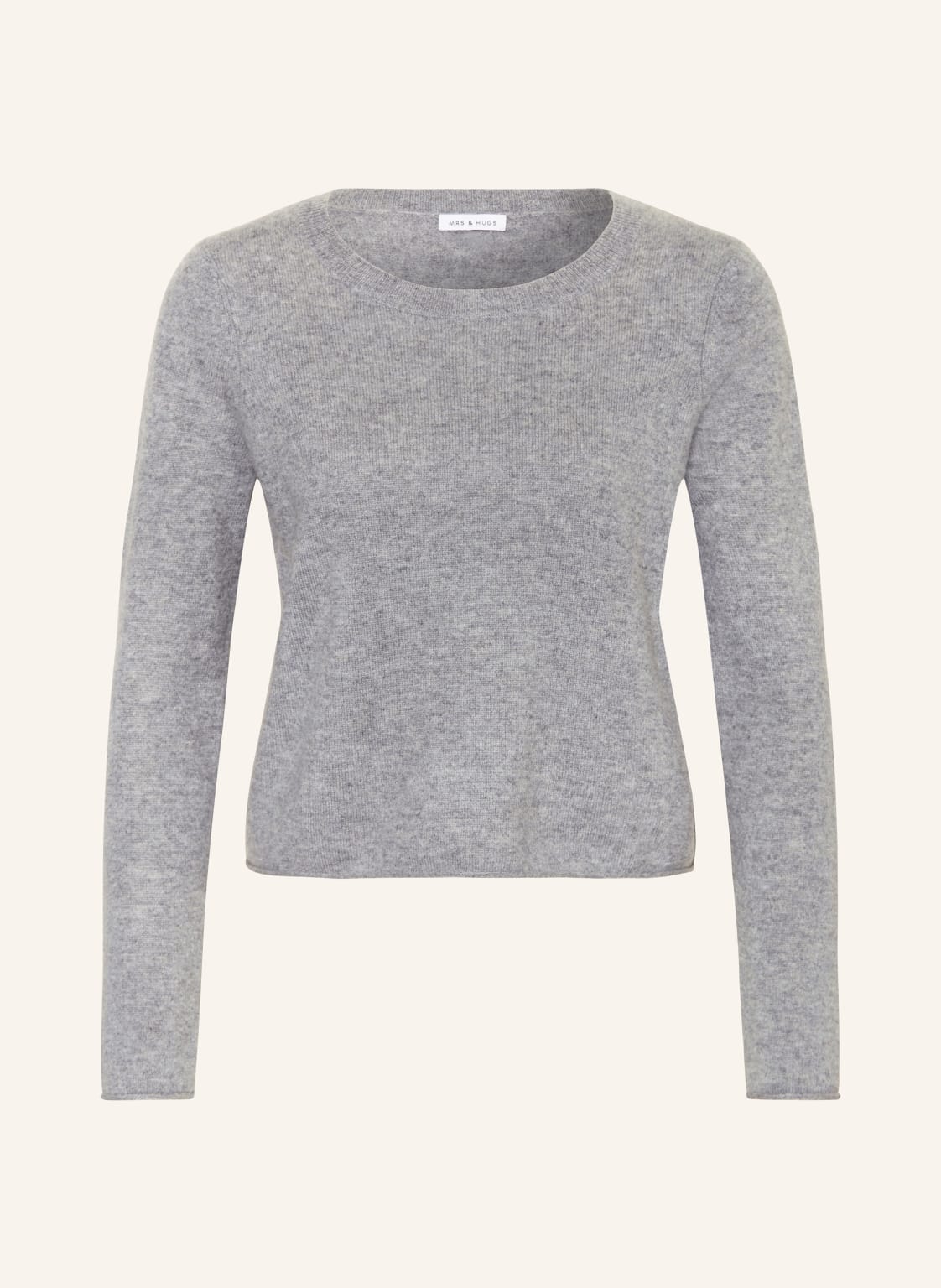 Mrs & Hugs Cropped-Pullover Aus Cashmere grau von Mrs & HUGS