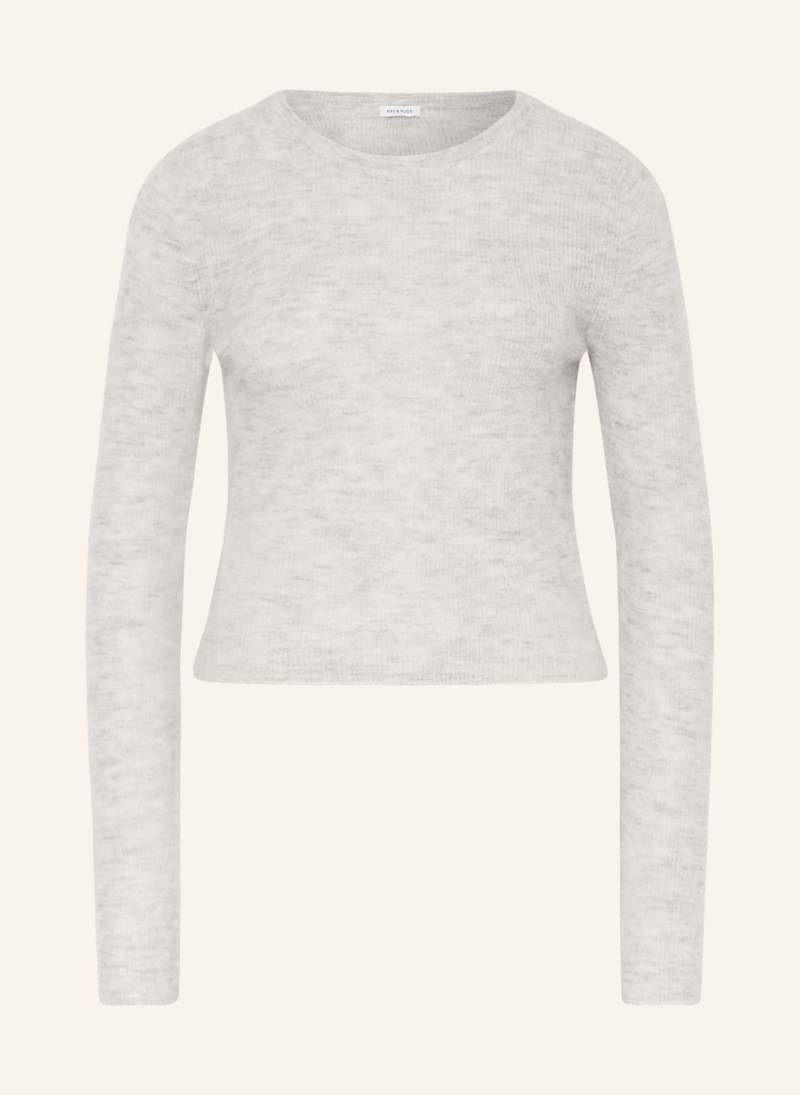 Mrs & Hugs Cropped-Pullover Mit Alpaka grau von Mrs & HUGS