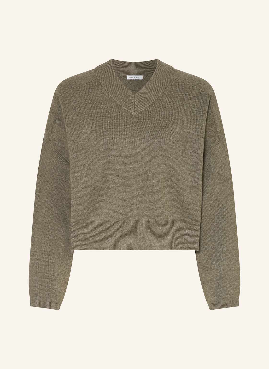 Mrs & Hugs Cropped-Pullover Mit Leinen grau Mrs & Hugs Cropped-Pullover Mit Leinen grau von Mrs & HUGS