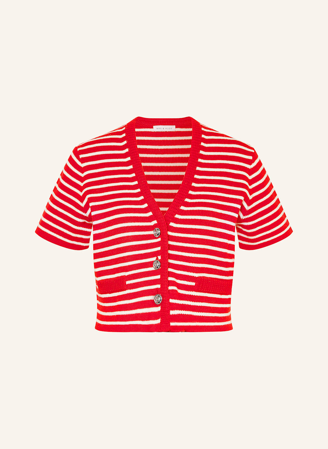 Mrs & Hugs Cropped-Strickjacke rot Mrs & Hugs Cropped-Strickjacke rot von Mrs & HUGS