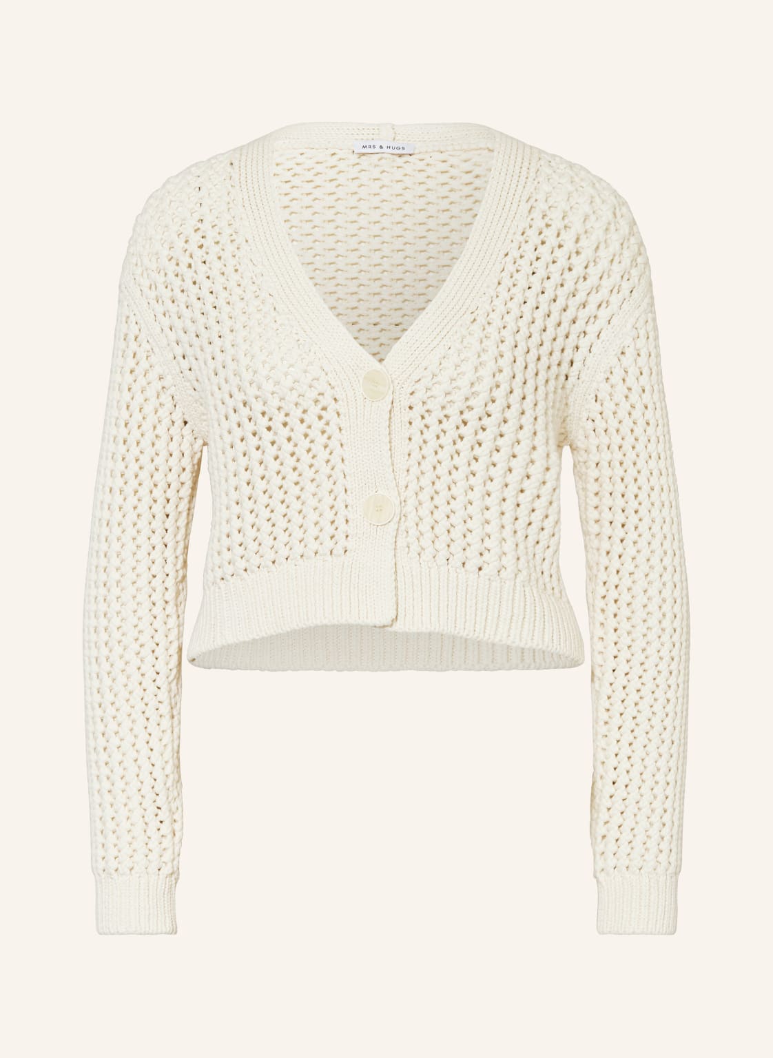 Mrs & Hugs Cropped-Strickjacke weiss Mrs & Hugs Cropped-Strickjacke weiss von Mrs & HUGS
