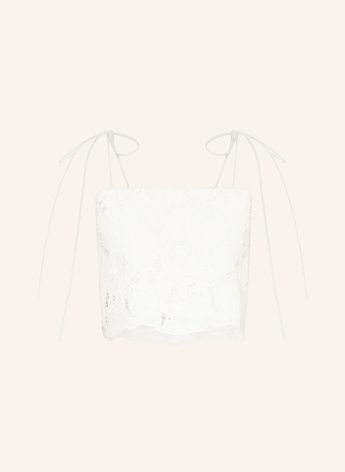 Mrs & Hugs Cropped-Top Aus Spitze weiss Mrs & Hugs Cropped-Top Aus Spitze weiss von Mrs & HUGS
