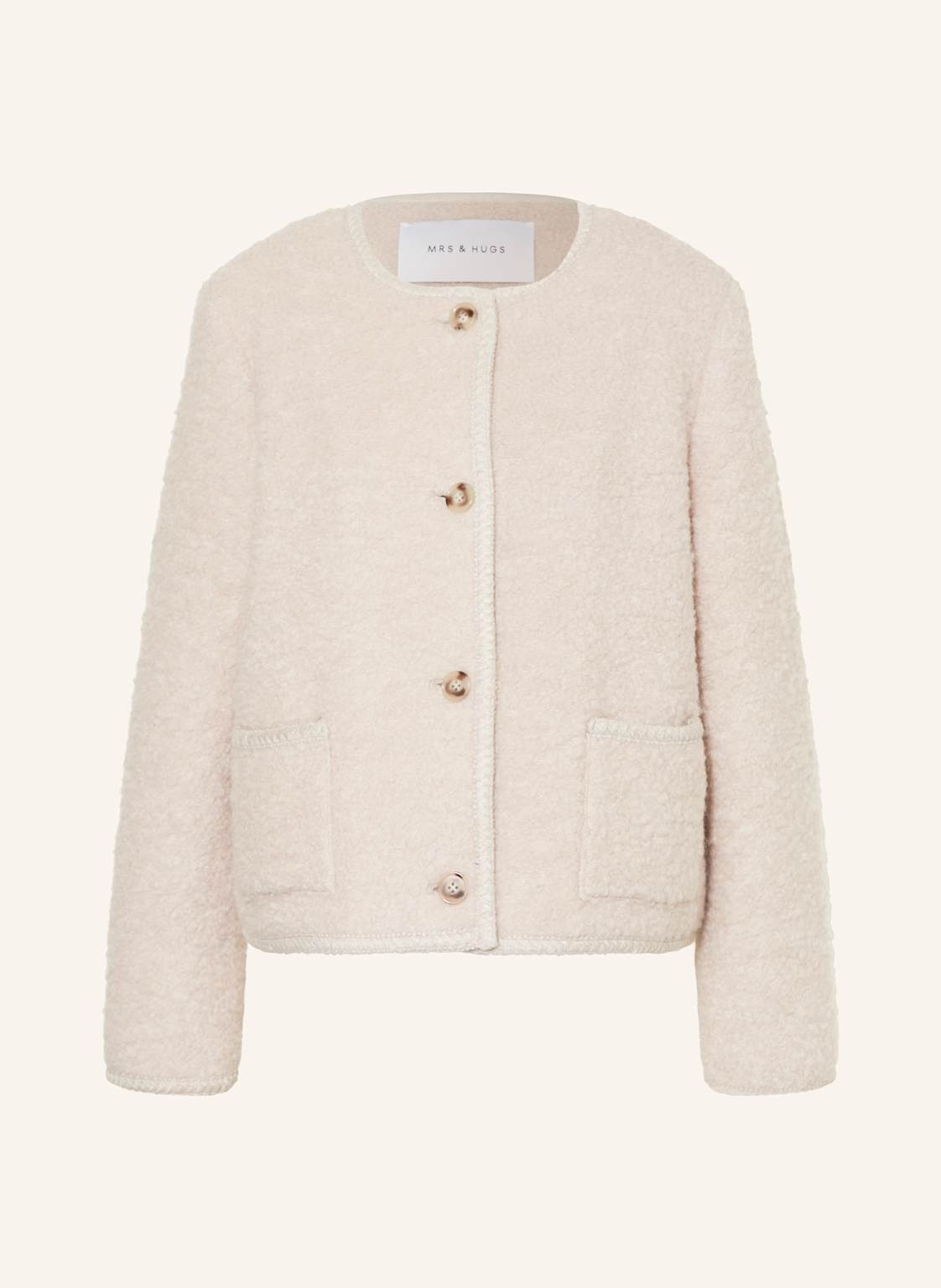 Mrs & Hugs Kastenjacke beige Mrs & Hugs Kastenjacke beige von Mrs & HUGS