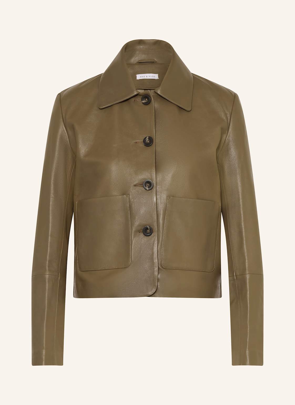 Mrs & Hugs Lederjacke beige Mrs & Hugs Lederjacke beige von Mrs & HUGS