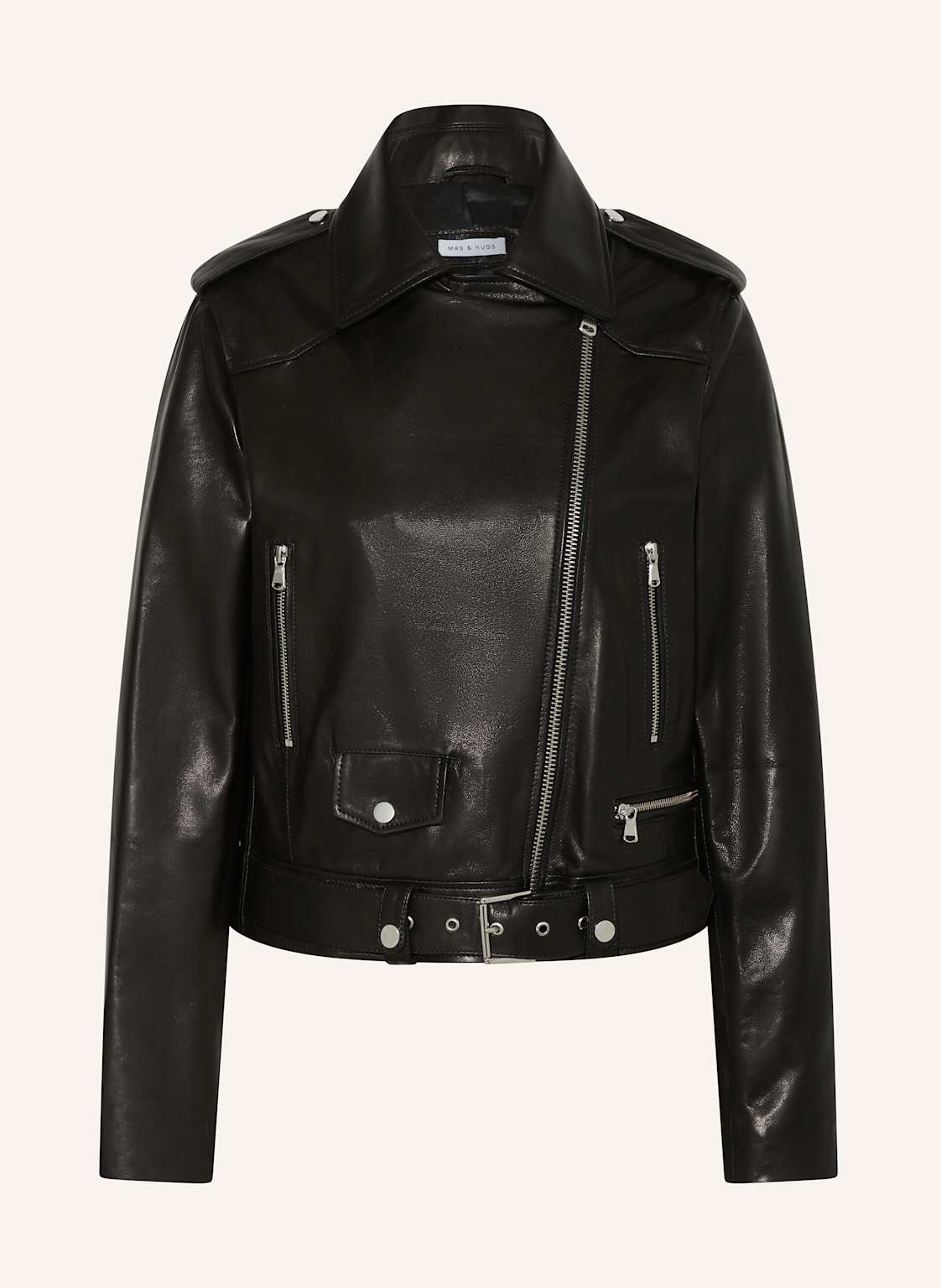 Mrs & Hugs Lederjacke schwarz Mrs & Hugs Lederjacke schwarz von Mrs & HUGS