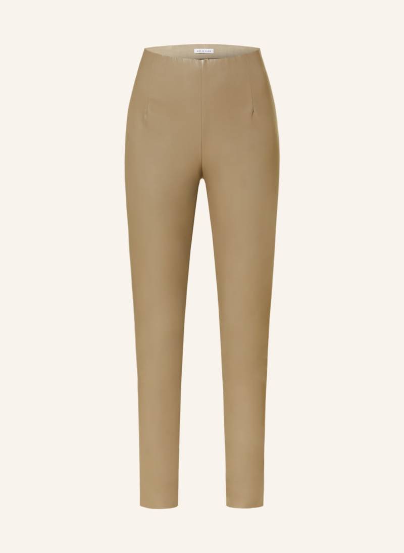 Mrs & Hugs Leggings In Lederoptik beige von Mrs & HUGS