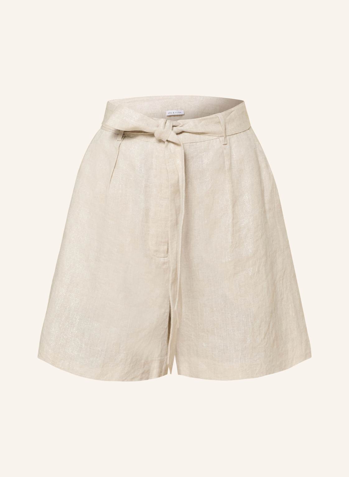 Mrs & Hugs Leinenshorts Mit Glitzergarn beige Mrs & Hugs Leinenshorts Mit Glitzergarn beige von Mrs & HUGS