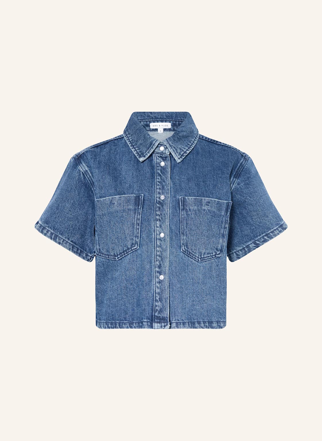 Mrs & Hugs Oversized-Jeansbluse blau Mrs & Hugs Oversized-Jeansbluse blau von Mrs & HUGS