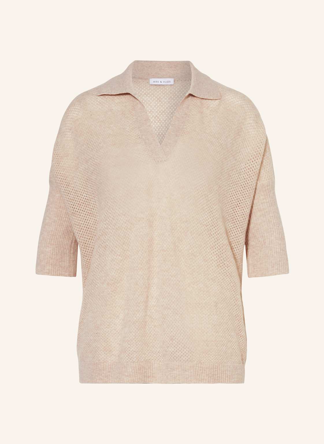Mrs & Hugs Pullover Mit 3/4-Arm beige Mrs & Hugs Pullover Mit 3/4-Arm beige von Mrs & HUGS