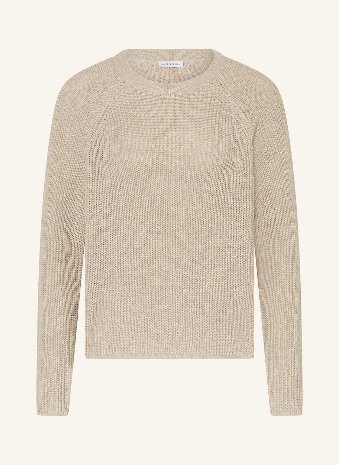 Mrs & Hugs Pullover Mit Leinen beige Mrs & Hugs Pullover Mit Leinen beige von Mrs & HUGS