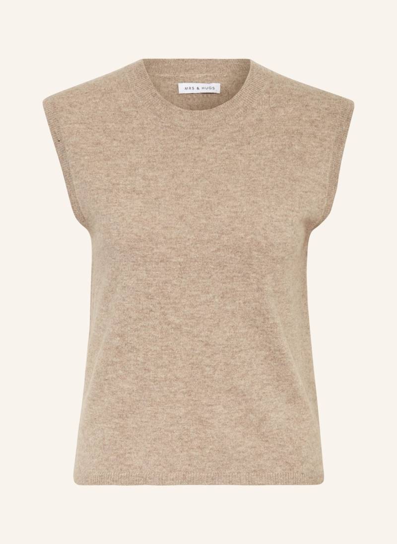 Mrs & Hugs Pullunder Mit Cashmere beige von Mrs & HUGS