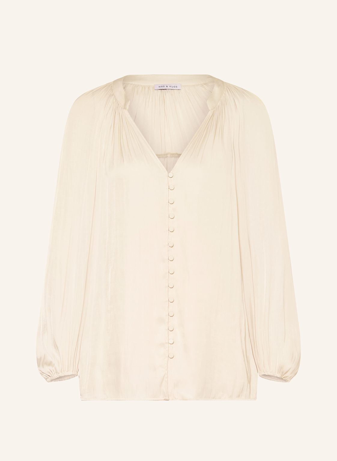 Mrs & Hugs Satinbluse beige Mrs & Hugs Satinbluse beige von Mrs & HUGS