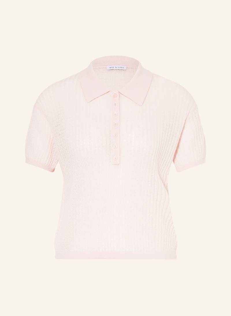 Mrs & Hugs Strick-Poloshirt Mit Cashmere rosa von Mrs & HUGS