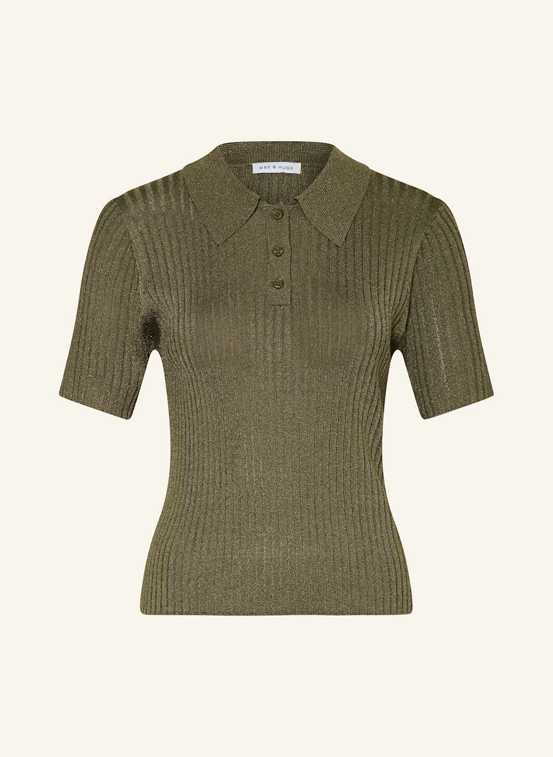 Mrs & Hugs Strick-Poloshirt Mit Glitzergarn gruen Mrs & Hugs Strick-Poloshirt Mit Glitzergarn gruen von Mrs & HUGS