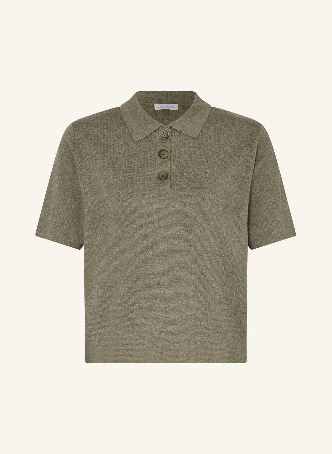 Mrs & Hugs Strick-Poloshirt Mit Leinen grau Mrs & Hugs Strick-Poloshirt Mit Leinen grau von Mrs & HUGS