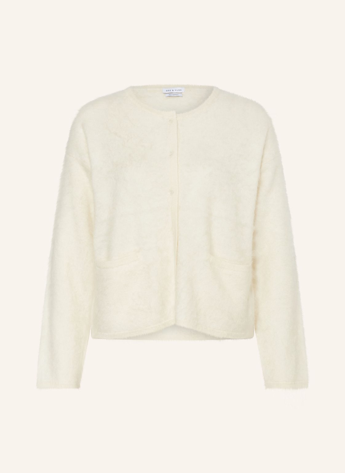 Mrs & Hugs Strickjacke Aus Cashmere weiss Mrs & Hugs Strickjacke Aus Cashmere weiss von Mrs & HUGS