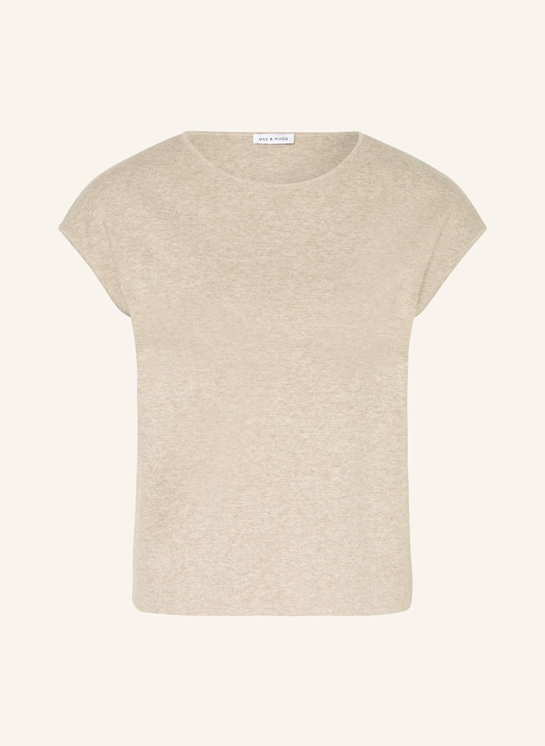 Mrs & Hugs Strickshirt Mit Leinen beige Mrs & Hugs Strickshirt Mit Leinen beige von Mrs & HUGS