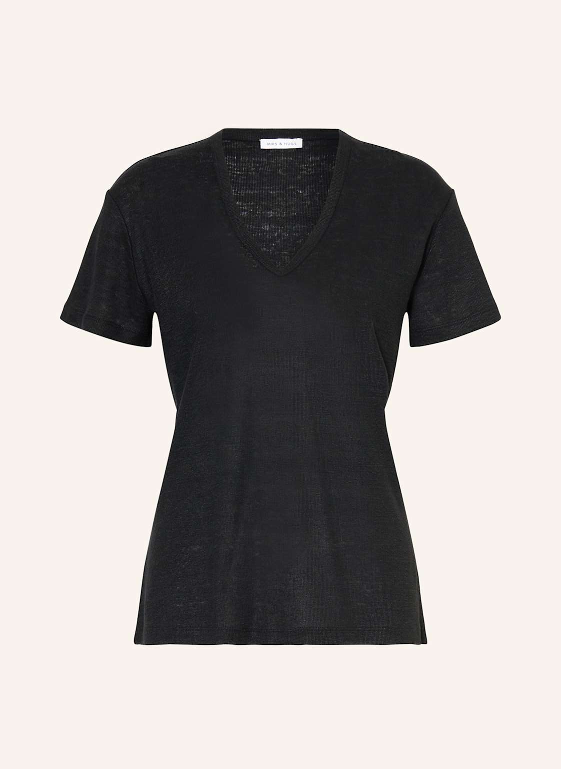 Mrs & Hugs T-Shirt Aus Leinen schwarz Mrs & Hugs T-Shirt Aus Leinen schwarz von Mrs & HUGS