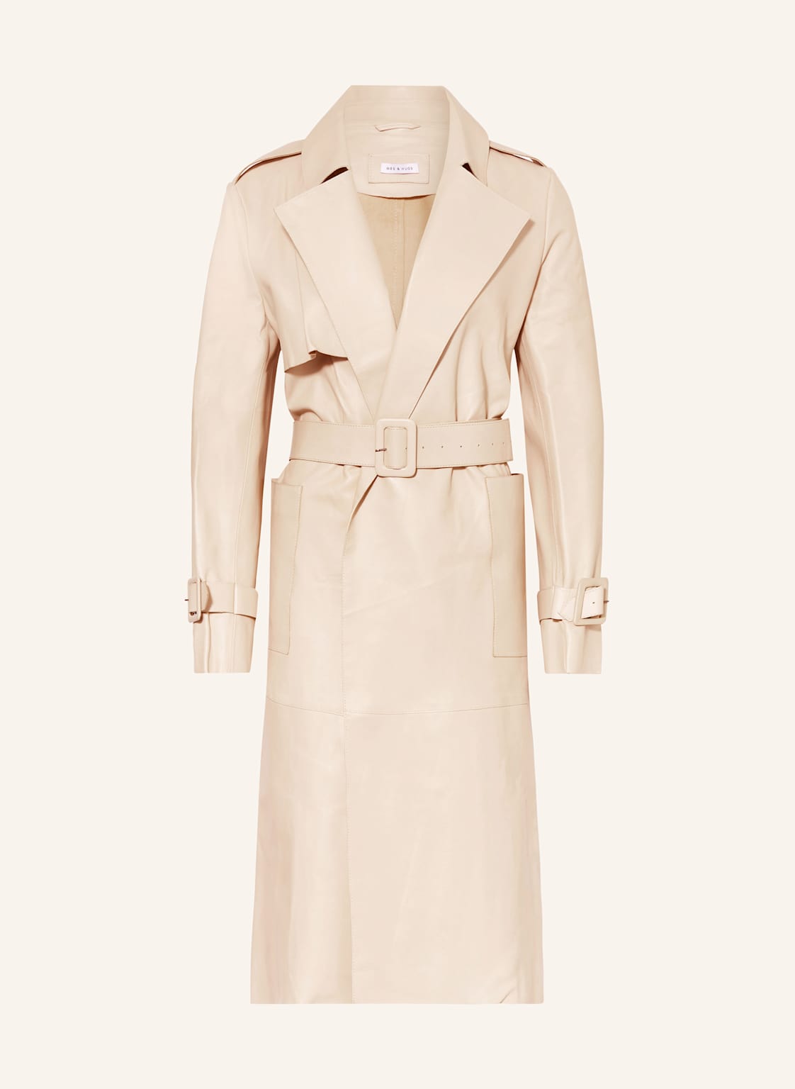Mrs & Hugs Trenchcoat Aus Leder beige Mrs & Hugs Trenchcoat Aus Leder beige von Mrs & HUGS