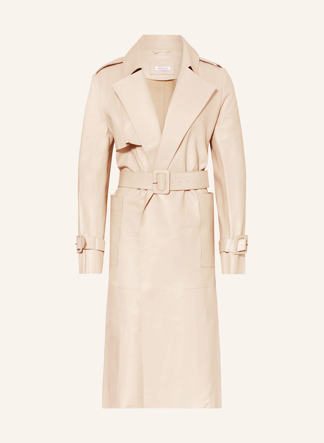 Mrs & Hugs Trenchcoat Aus Leder beige von Mrs & HUGS