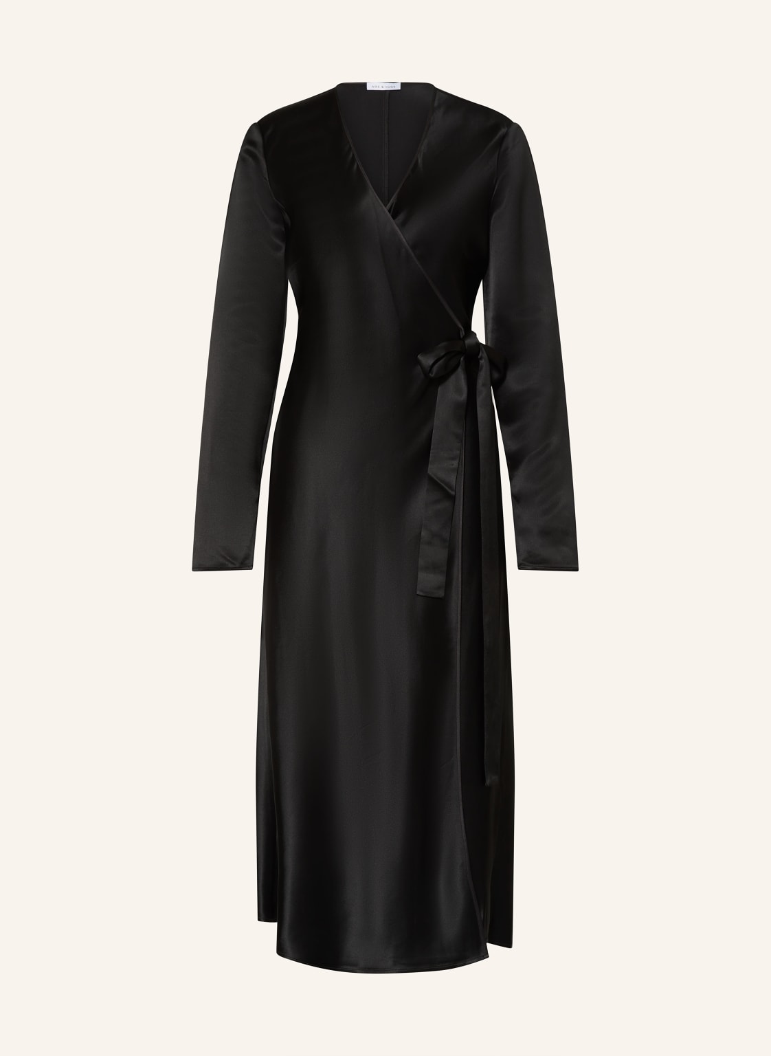 Mrs & Hugs Wickelkleid Aus Satin schwarz Mrs & Hugs Wickelkleid Aus Satin schwarz von Mrs & HUGS