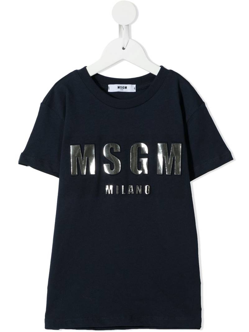 MSGM Kids logo-print T-shirt - Blue von MSGM Kids