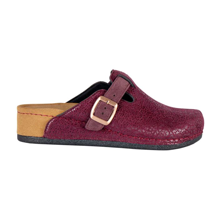 Mubb Damen Hausschuh aus Stretchmaterial bordeaux von Mubb