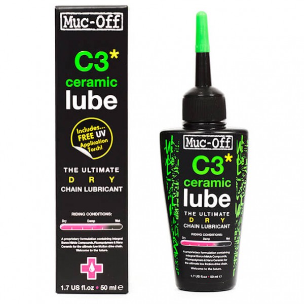 Muc Off - C3 Dry Ceramic Lube - Kettenschmiere Gr 50 ml rosa von Muc Off