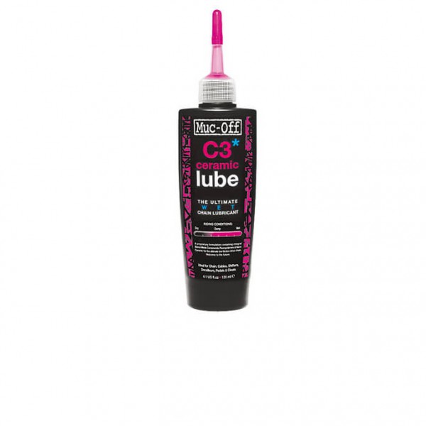 Muc Off - C3 Wet Ceramic Lube - Kettenöl Gr 120 ml rosa von Muc Off