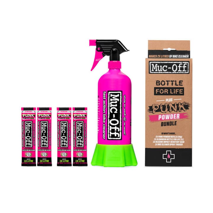 MucOff Punk Powder Fahrradreiniger (4pack)+Bottle Pflegemittel von MucOff