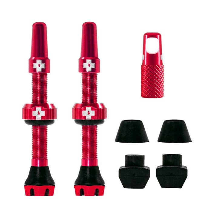 MucOff V2 Tubeless Ventil Kit 44mm Ventile rot von MucOff