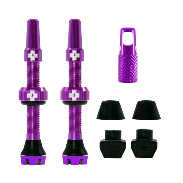 MucOff V2 Tubeless Ventil Kit 44mm Ventile violett von MucOff