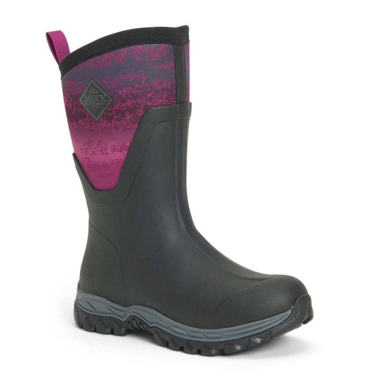 Arctic Sport Mid Gummistielfel Damen Schwarz Bedruckt 39-40 von Muck Boots