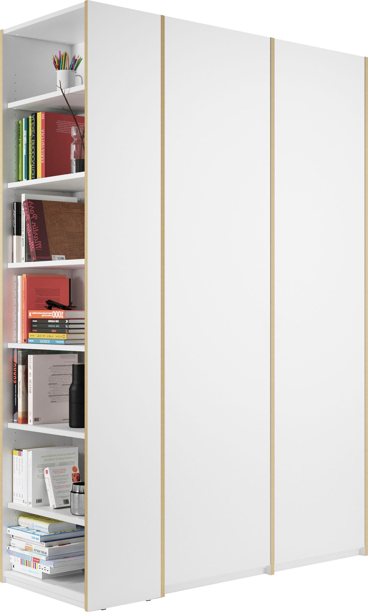 Müller SMALL LIVING Drehtürenschrank »Modular Plus Variante 7«, Anbauelement, inklusive links oder rechts montierbarem Seitenregal von Müller SMALL LIVING