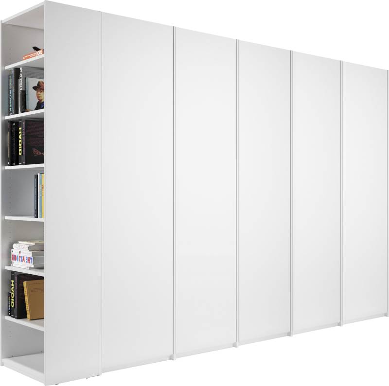 Müller SMALL LIVING Drehtürenschrank »Modular Plus Variante 7«, mit vier Anbauelementen, links oder rechts montierbarem Seitenregal von Müller SMALL LIVING