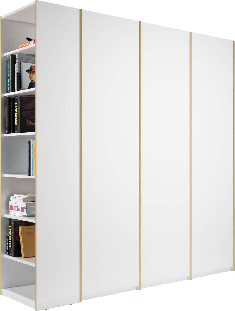 Müller SMALL LIVING Drehtürenschrank »Modular Plus Variante 7«, zwei Anbauelemente, links oder rechts montierbarer Seitenregal von Müller SMALL LIVING