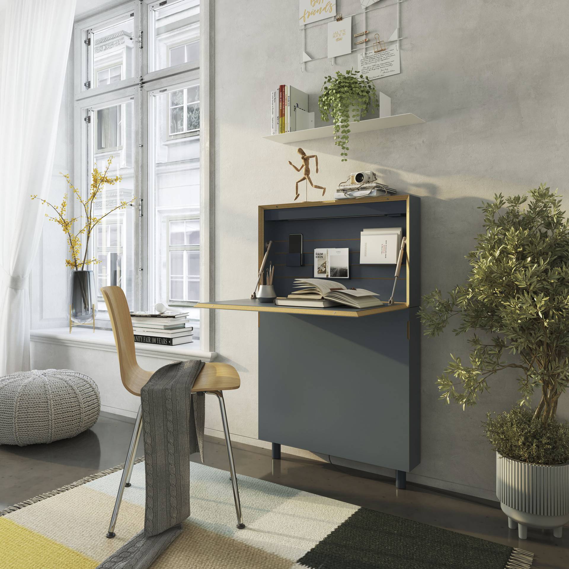 Müller SMALL LIVING Wandsekretär »FLATMATE«, Sonderedition 10 Jahre FLATMATE von Müller SMALL LIVING