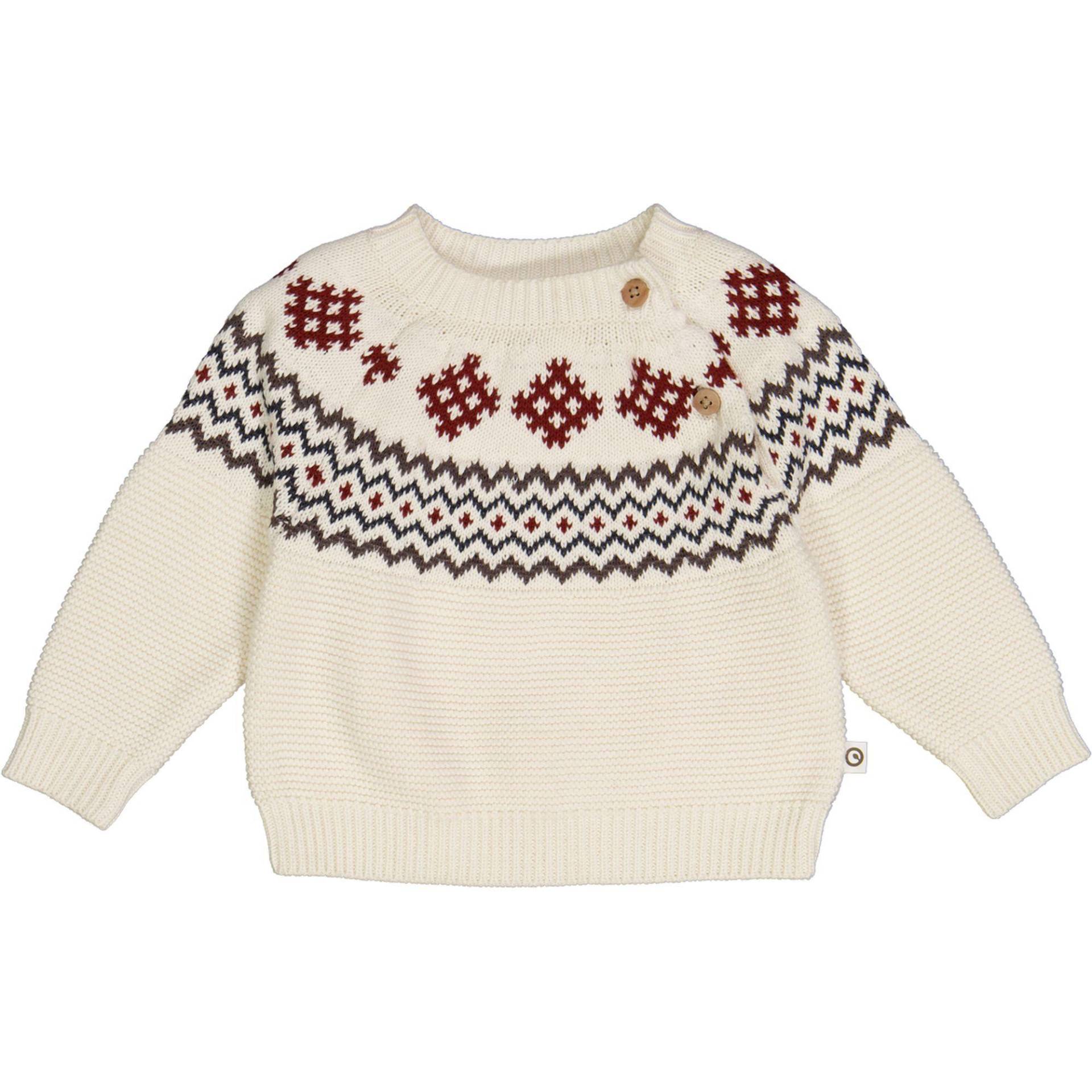 Babystrickpullover Unisex Beige 56 von Müsli by Green Cotton