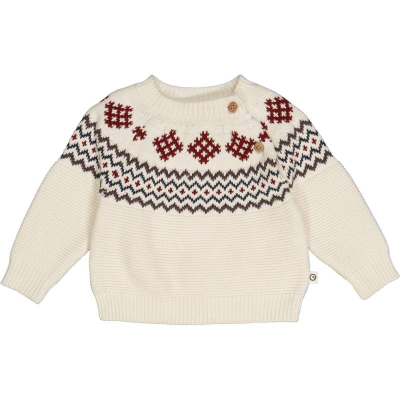 Babystrickpullover Unisex Beige 68 von Müsli by Green Cotton