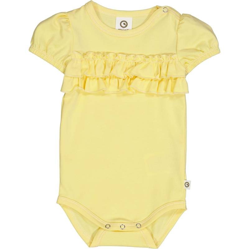 Kurzarmbody Unisex Gelb Bunt 56 von Müsli by Green Cotton