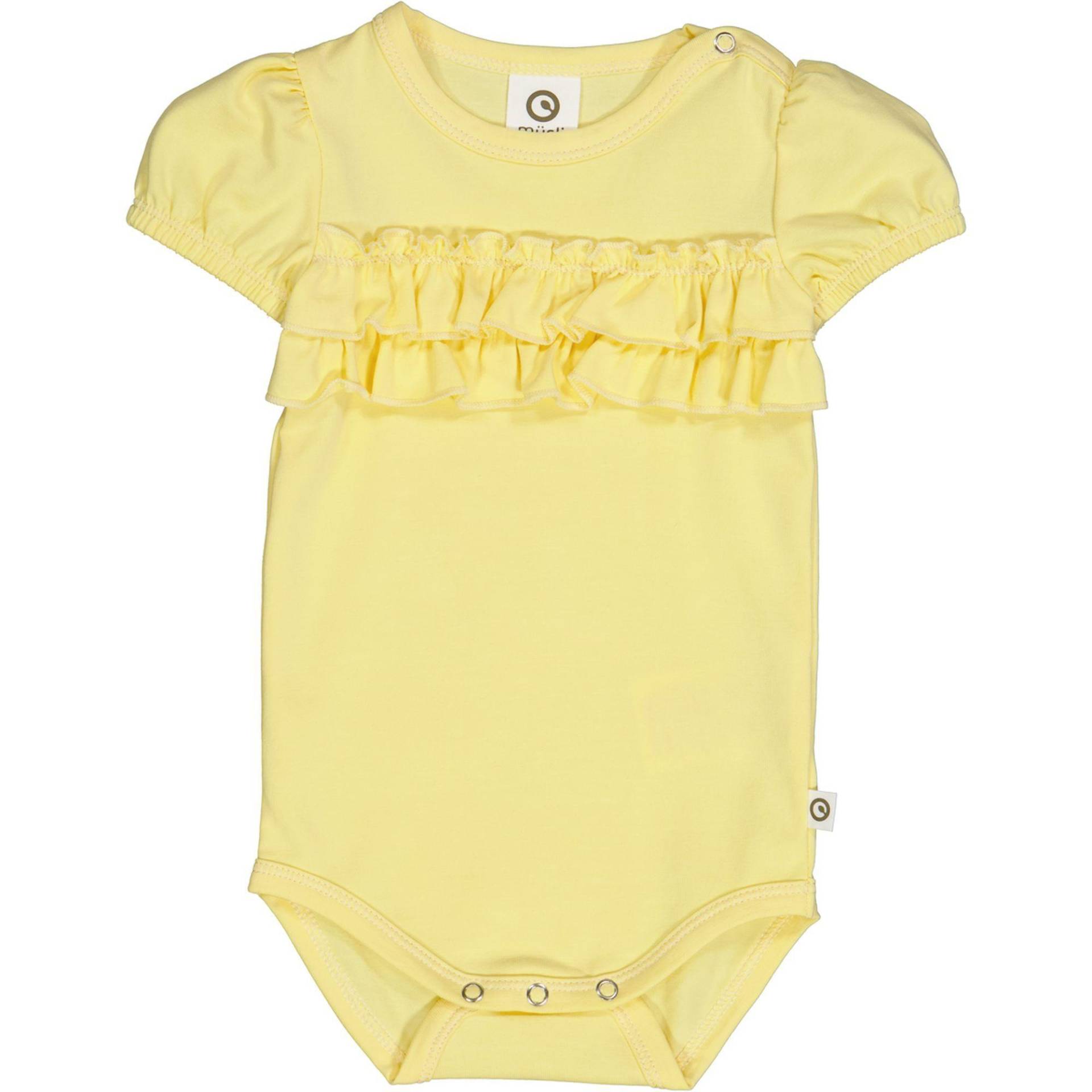 Kurzarmbody Unisex Gelb Bunt 74 von Müsli by Green Cotton