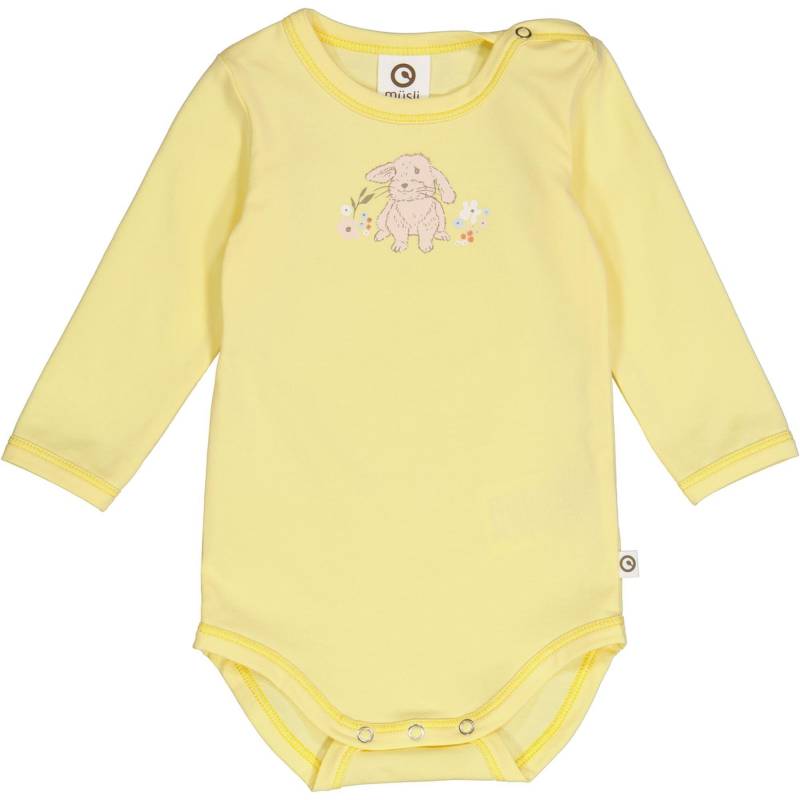 Langarmbody Unisex Gelb Bunt 56 von Müsli by Green Cotton