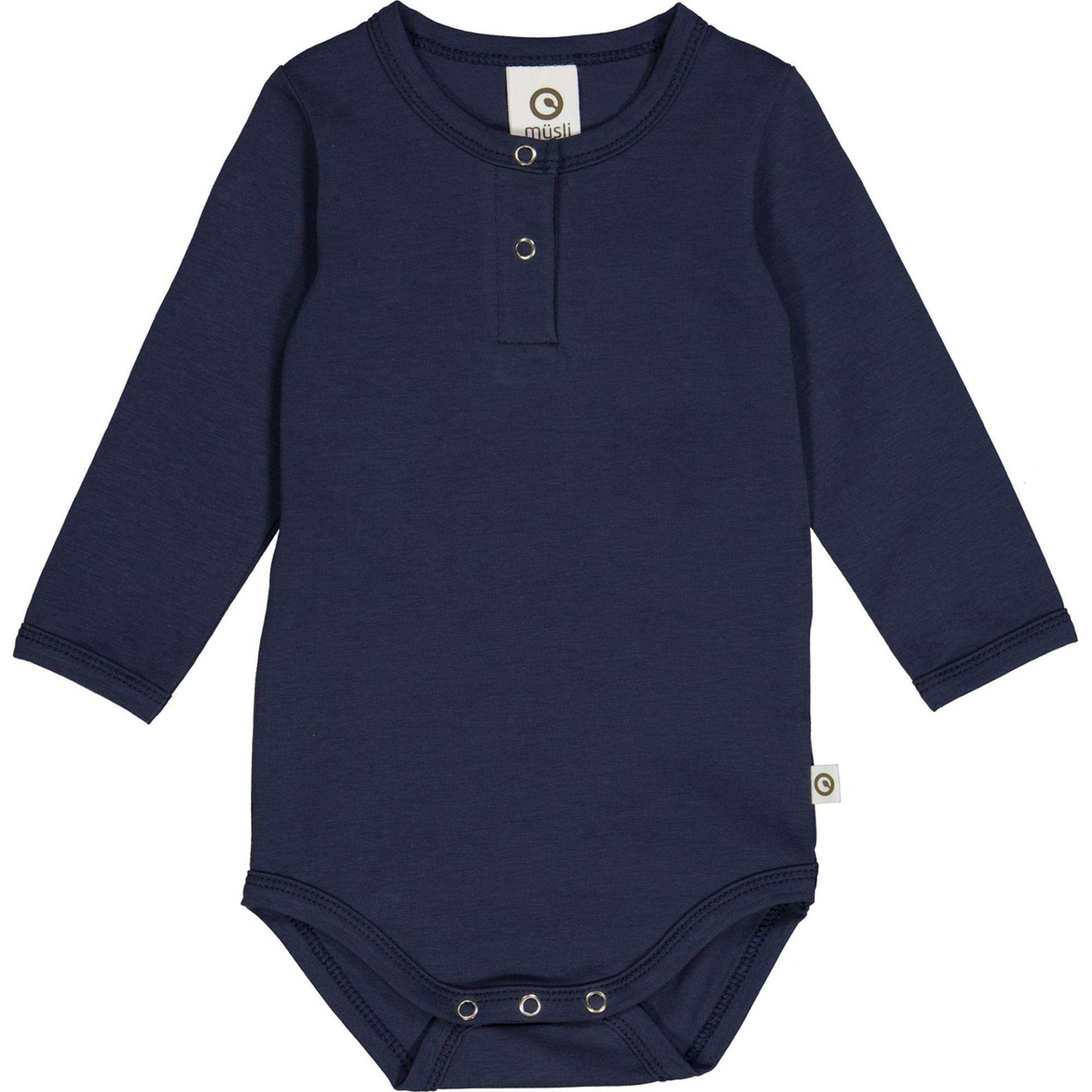 Langarmbody Unisex Blau 62 von Müsli by Green Cotton