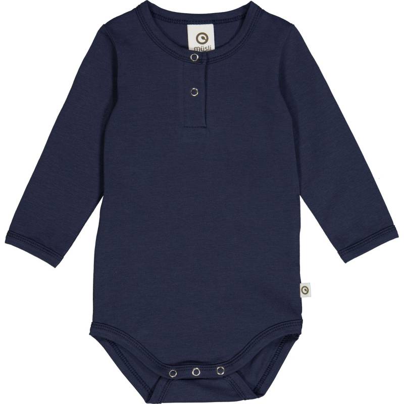 Langarmbody Unisex Blau 68 von Müsli by Green Cotton