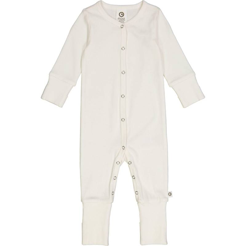 Strampler Mit Füßen Unisex Offwhite 44 von Müsli by Green Cotton